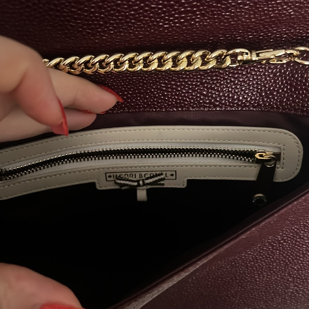 Henri Bendel red pebble leather crossbody - Picture 6 of 10